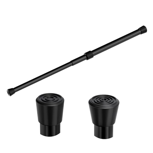 WindBreath Spring Tension Rods 29-42 Inches Adjustable Small Short Curtain Rod No Drill Anti-slip for Windows,Kitchen,Bathroom,Doors,Closet,Doorway 30 to 41 inch (Black)
