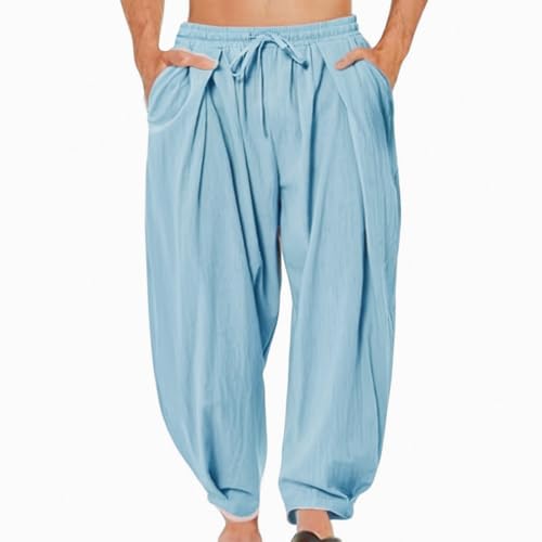 Pantalones Bombachos Hombre Hippies Harem Verano Cagados Harén Baggy Boho Yoga Casual Drop Crotch