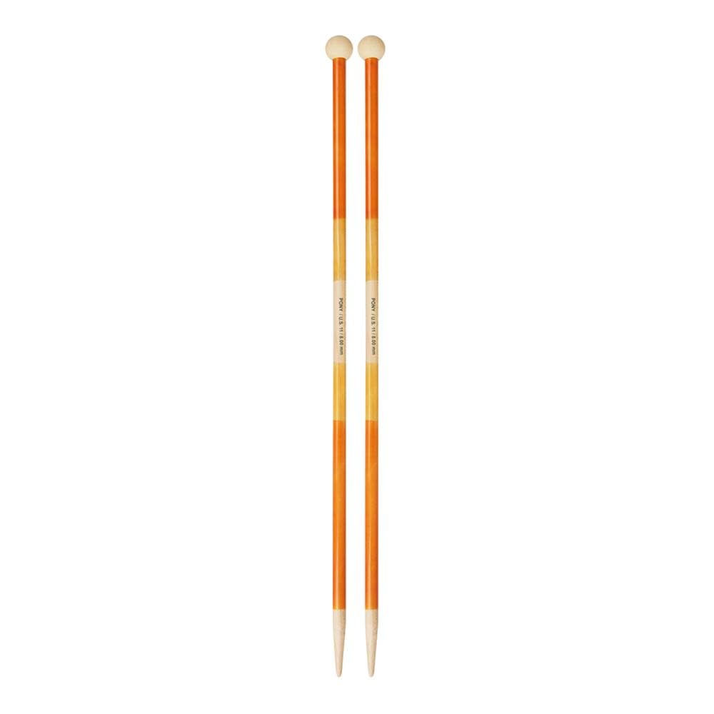 Pony Flair Single Pointed Knitting Needles Wood 40cm 8.00mm - 1 Piece