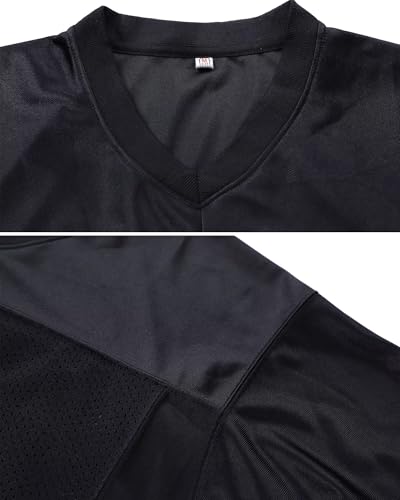 Mens Blank Football Jersey Custom Plain Hip Hop Hipster Tshirts Soccer Sports Active Tee3
