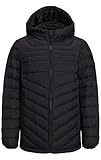 JACK&JONES JUNIOR Jungen JJEHERO Puffer Hood NOOS JNR Jacke, Black/Detail:Print, 176