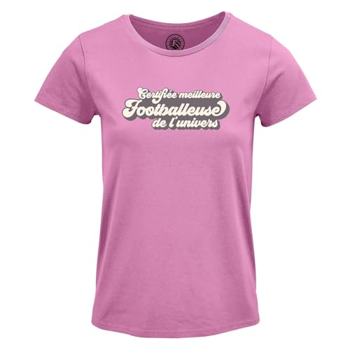 T-shirt femme col rond football pour célébrer la reine du terrain