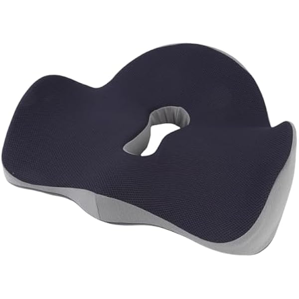 Yinhing Poduszka do Siedzenia, Poduszka z Pianki Pamięci, Poduszka na Krześle biurkową, Ergonomiczna Poduszka Krzesła, dla Długich Pracowników Siedzących, Kierowców Samochodów (ciemnoniebieski)