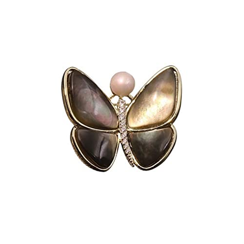 Broche papillon en coquille pour robe et accessoires de mode féminine élégants