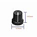 IBYZSO 5 Pcs Black Black Plastic Spline Knob Cap 14.9x14.5mm with 6mm Shaft Hole for CNC Machinery, Audio Equipment, Industrial Cabinet