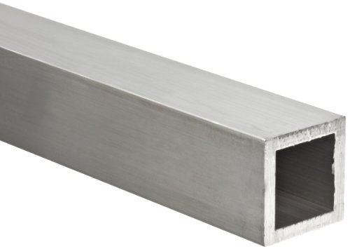 Aluminum 6063-T52 Hollow Rectangular Bar, 4 x 4, 1/4