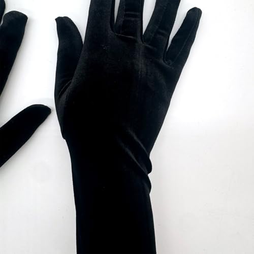 Long Velvet Puff Gloves Evening Prom Wedding Dance Party Banquet Gloves for Women4