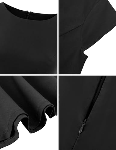Image of Dressystar Women's Vintage 1950s A Line Cap Sleeve Cocktail Party Dress