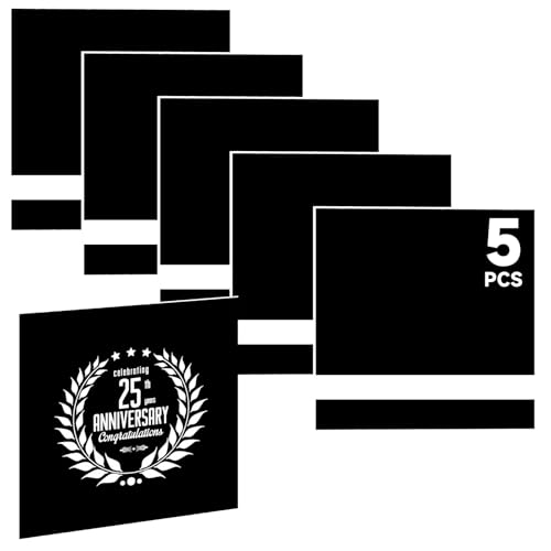 Bocolon 5PCS Laser Engraving Double Color ABS Plastic Sheet,Two-Tone Laserable Engraving Plastic Sheets for Name Badge,Office Label,Laser Artistic Product,Size 11.73' x 11.73',Black/White