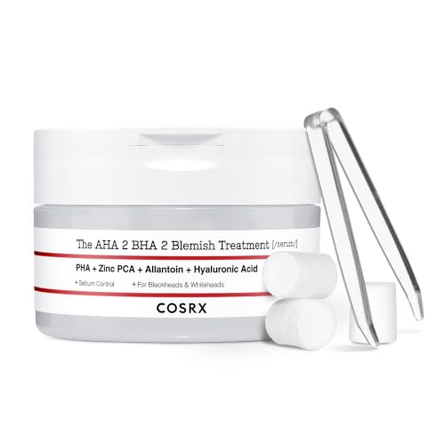 COSRX AHA 2% BHA 2% Blemish Treatment Serum, Quick & Easy Spot Care (50g) | 30+ Cotton Balls, Spot Treatment, Blackheads & Whiteheads, Sebum Control, Paraben Free, Phthalates Free, Korean Skin Care - image 1