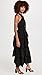 endless rose Women's Crossed Halter Neck Tiered Maxi Dress, Black, M