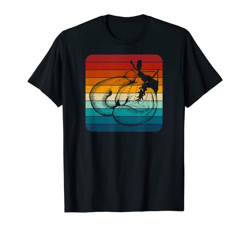 Boxing Gloves Vintage Retro Sunset, Gym Fitness Boxing Lover T-Shirt