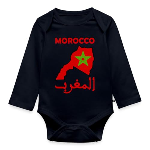 Body manches longues bébé bio Maroc vêtement drapeau