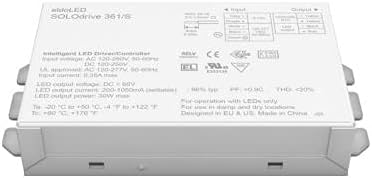 Solodrive 361/S, 30W, 0-10V, 1 control channel, constant current, 1x 55V output, side feed, metal square
