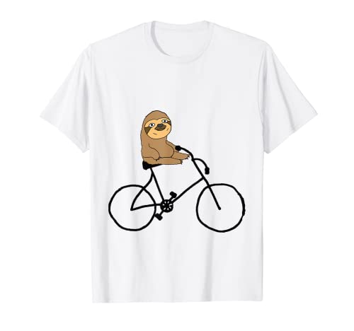 SmileteesSports Funny Sloth Riding Camiseta de bicicleta Camiseta