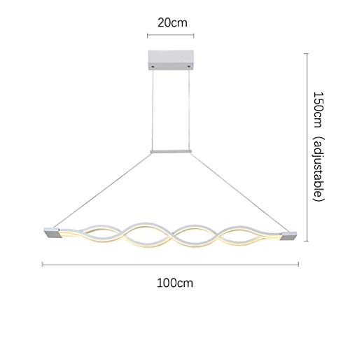Lámpara colgante LED de 60W y 100cm para el techo del comedor 7