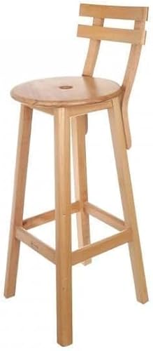 كرسي بار 80 سم من الخشب الزان بيج