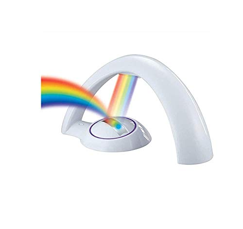 DIVISTAR Projecteur de lumière arc-en-ciel, lumière LED colorée magique pour enfants, veilleuse de chevet arc-en-ciel – Cadeau pour enfants