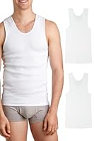 Bonds Men's Cotton Chesty Singlet (2 Pack), White (2 Pack), 16 / Medium