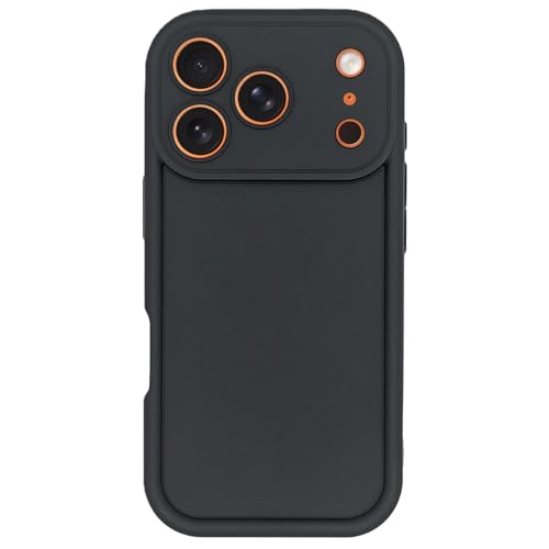 Image of Puxicu Slim Case for iPhone 17 Pro, Enhanced Camera Protection, Shockproof Skin-Friendly Touch Soft Case Cover for iPhone 17 Pro Phone 6.3 inch, Black