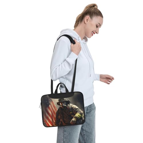 Bolsa maletín para laptop Patriotic Firefighter unisex miniatura 3
