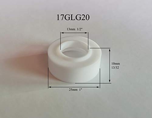 Image of RIVERWELD TIG Welding Gas Lens Insulators Cup Gaskets 17GLG20 5pcs | for QQ300 PTA DB SR WP 17 18 26 TIG Welding Torch