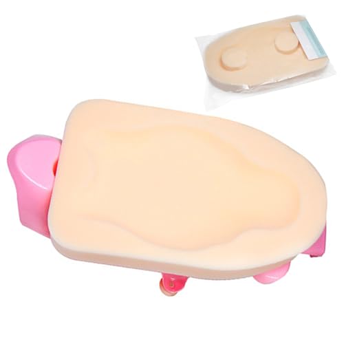 Support éponge de bain pour bébé 50x29cm tapis antidérapant rose