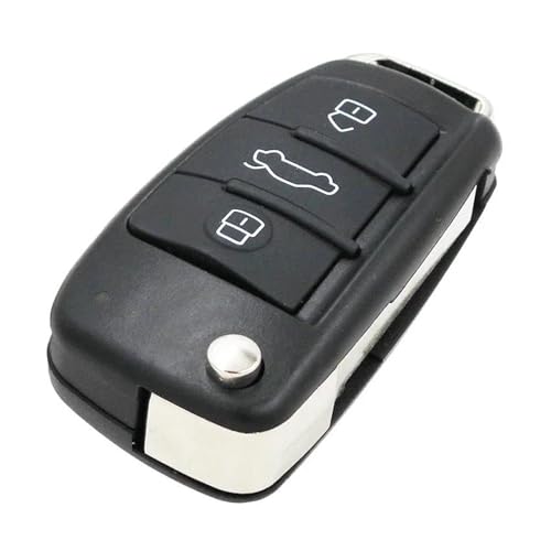 Coque de clé à distance boîtier voiture 3 boutons compatible A3 2007 2008 2009 2011 S6 télécommande