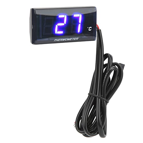 Manomètre de température d'eau moto de précision boîtier fin LCD LED 12V