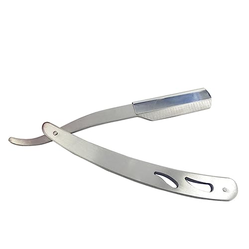 MERRYHAPY Stainless Steel Barber Men's Shaving for Beard Sideburns Fine Hair Manual for Men Barber Tool Silver