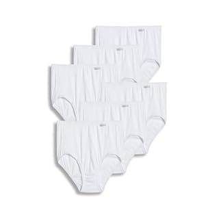 Jockey Women's Underwear Plus Size Elance Brief - 6 Pack, White, 8