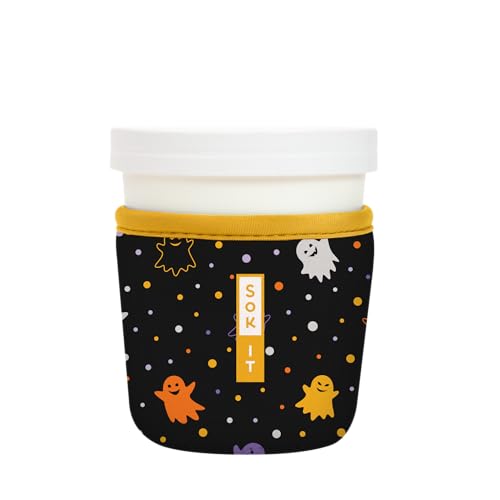 Sok It IceCreamSok Insulated Neoprene Cover (Ghost Party, Fits Tapered Pints)
