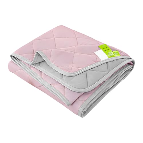 Kexpery Manta de Seda de Hielo Lavandería Transpirable Capa del Dormitorio (Rosa 150x200 cm)