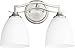 Quorum 5027-2-65 Transitional Two Light Vanity from Jardin Collection in Pewter, Nickel, Silver Finish,