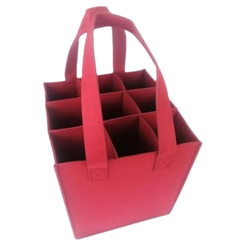 Bolsa para vino de fieltro de alta resistencia: portador aislado y portátil de 9 botellas