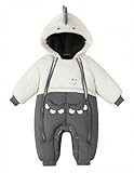 GigaCircle Acolchado Mono Bebe Invierno, Gris 6-12 Meses