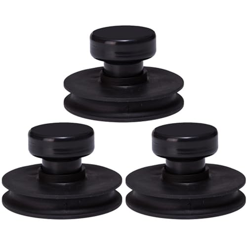 Ventosa para cuenco tibetano de 8,1 cm, kit de 3 ventosas pequeñas de goma con asa