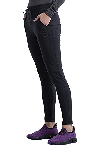 Form Scrub Pants For Women, Stretchy Knit Drawstring Scrubs For Women Ck095, S, Black #TOP3