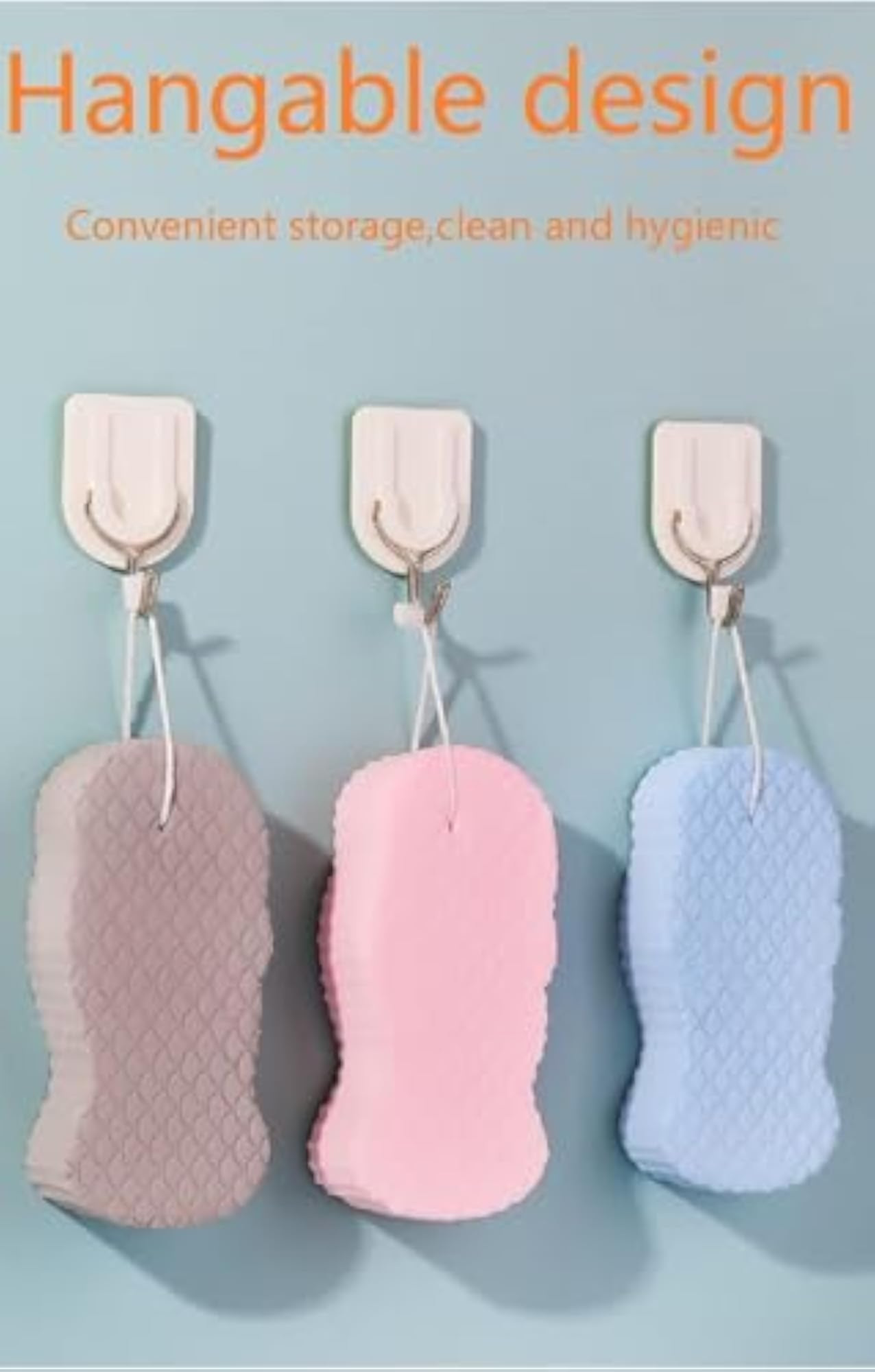 2Pcs Magic Exfoliating Bath Sponge, Super Soft Skin Friendly