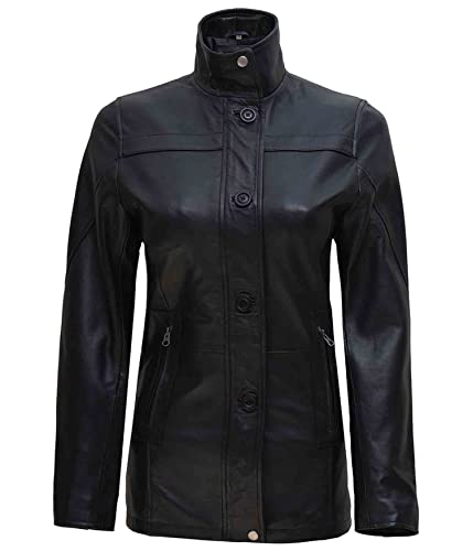 fjackets Leather Car Coats for Womens - Real Long Leather Jacket Women Premium Lambskin Leather Coat For Women3