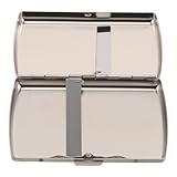 FOMIYES Metallenes Zigarettenetui 10cm mit Kompressionsschutz Leichtes Outdoor Tabaketui aus Metall Versiegelte Tabakdose für Reisen und Alltag Silber