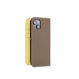【BONAVENTURA】(for iPhone15) ダイアリーケース シュリンクレザー [エトープ x イエロー]イタリアンレザー 本革 プレゼント ギフト BODTR15-ETYE