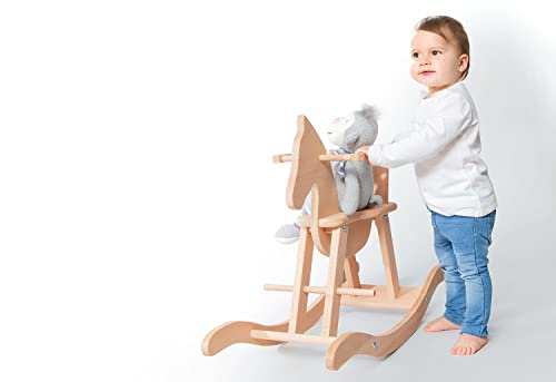 Schaukelpferd Pinolino mit Ring, aus massivem Holz, Ring abnehmbar, Umbausatz enthalten, für Kinder ab 9 Monaten, unbehandelt - Image 4