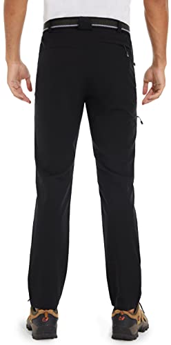 Benboy Men's Hiking Cargo Pants Lightweight Waterproof Quick Dry Outdoor Casual Pants,Kz2923M-Black-L #TOP4