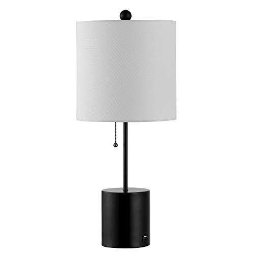 Lámpara de mesa negra con USB 25 pulgadas Dalra miniatura 4