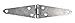 4" x 1-1/2" Steel Strap Hinge with 3 Holes per Leaf, Zinc Finish, 1 EA