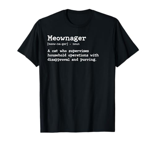 Meownager Funny Definition Pun Cat Lovers cat humor Maglietta