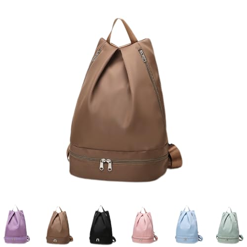 Swimming Bag Dry Wet Separation Female Sports Fitness Bag Waterproof Travel Storage Bag Yoga Bag Travel Backpack (champagne)