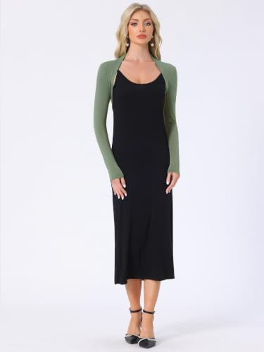 Image of Allegra K Elegant Shrugs for Women Long Sleeve Open Front Bolero Shrug