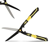 KBCSUN Hedge Trimmer 23'' for Pruning Shrub Boxwood Borders Tree Branch, Gardening Tools Hedge Clippers Grass Scissors, Garden Shears with Carbon Steel Sharp Blades & Comfortable Handle - Black Yellow